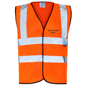 S Orange WorkGlow® Hi-Vis Waistcoat c/w Company Branding